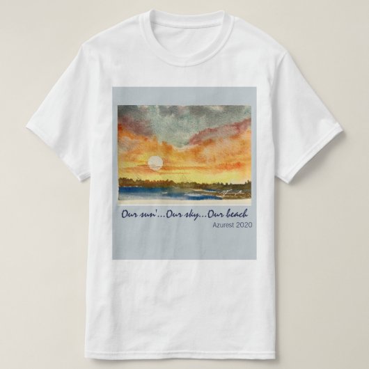 Wasserfarbe Sunset-Classic Silhouette T - Shirt (Design vorne)