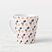 Wasserfarbe Sushi Rolls Cucumber Lachs Milchtasse (Linke Ecke)