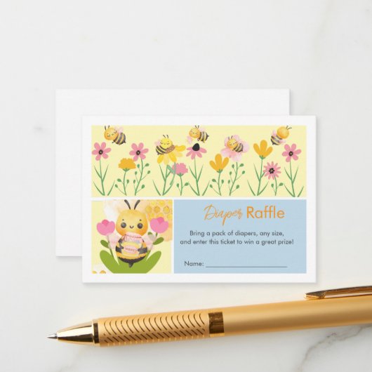 Wasserfarbe Süß wie Niedliche Babydusche Begleitkarte (Vorderseite/Rückseite Beispiel)