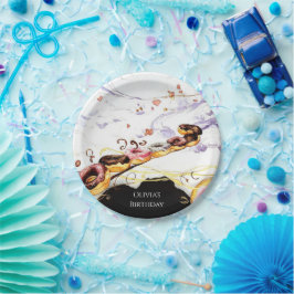 Wasserfarbe Süße Donut Geburtstag Pappteller