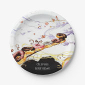 Wasserfarbe Süße Donut Geburtstag Pappteller (Vorderseite)