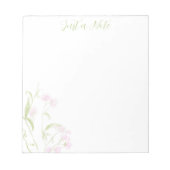 Wasserfarbe Süße Erbse Notizblock (Vorderseite)