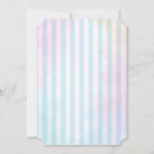 Wasserfarbe Süße Feier Candy Kid's Birthday Einladung (Rückseite)