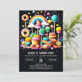 Wasserfarbe Süße Feier Geburtstag Einladung (Stehend Vorderseite)