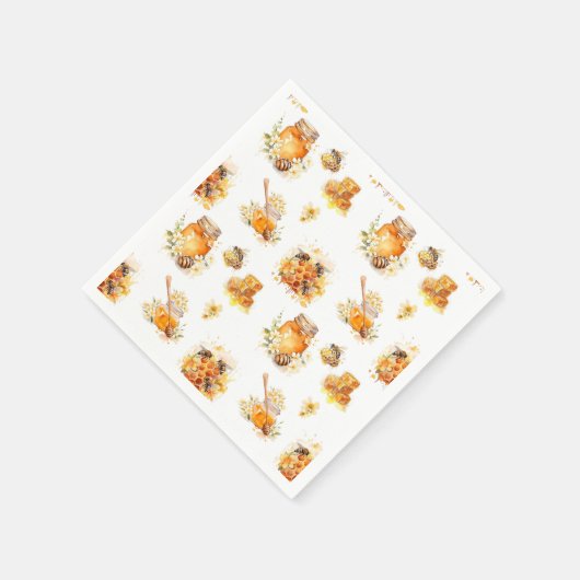 Wasserfarbe Süße Honig Serviette (Ecke)