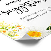 Wasserfarbe Süße kleine Biene Vorschläge Kindernam Poster (Ecke)