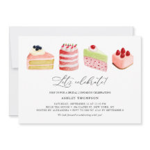 Wasserfarbe Süße Kuchen Bridal Luncheon