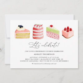 Wasserfarbe Süße Kuchen Bridesmaier Einladung