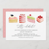 Wasserfarbe Süße Kuchen Bridesmaier Einladung (Vorne/Hinten)