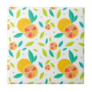 Wasserfarbe Süße Orangen Muster Fliese