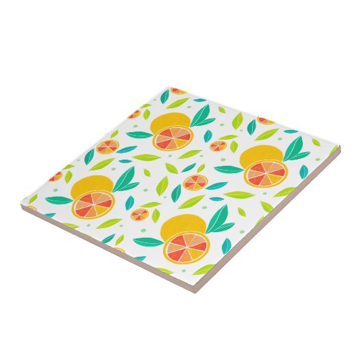Wasserfarbe Süße Orangen Muster Fliese (Seite)
