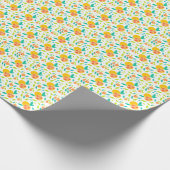 Wasserfarbe Süße Orangen Muster Geschenkpapier (Ecke)