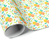 Wasserfarbe Süße Orangen Muster Geschenkpapier (Rolleneckpunkt)