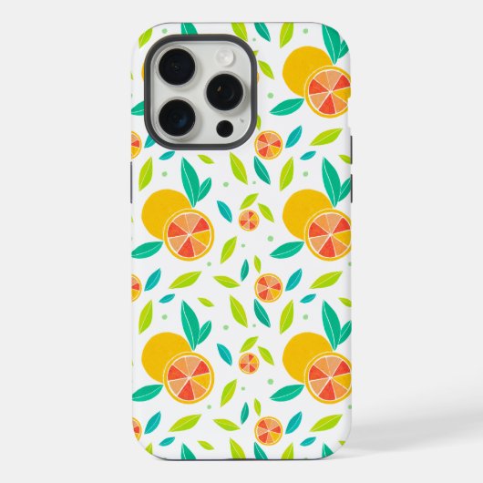 Wasserfarbe Süße Orangen Muster iPhone Hülle (Rückseite)