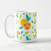 Wasserfarbe Süße Orangen Muster Kaffeetasse (Links)