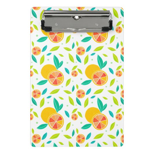 Wasserfarbe Süße Orangen Muster Mini Klemmbrett (Vorderseite)
