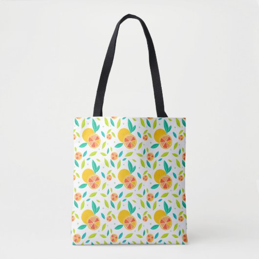 Wasserfarbe Süße Orangen Muster Tasche (Vorderseite)