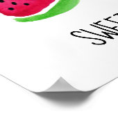 Wasserfarbe Süße Wassermelone Wohngestaltung Poster (Ecke)