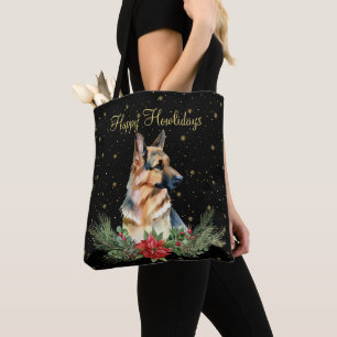 Wasserfarbe Süßer Hund Frohe Howlidays Tasche