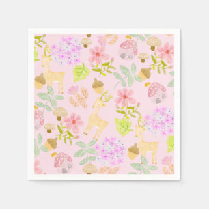 Wasserfarbe Süßes rosa Serviette. Serviette