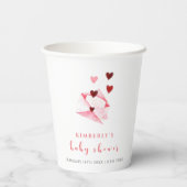 Wasserfarbe Sweet Heart Letter Kinderdusche Pappbecher (Rückseite)