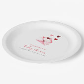 Wasserfarbe Sweet Heart Letter Kinderdusche Pappteller (Schrägansicht)