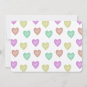 Wasserfarbe Sweet Hearts Babydusche Einladung (Rückseite)