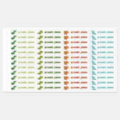 Wasserfarbe T-rex Dinosaurier mit dem Namen "Eigen Etiketten (Blatt)