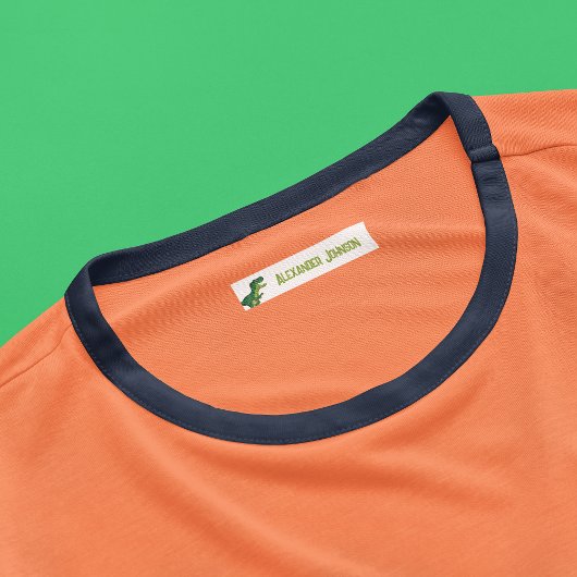 Wasserfarbe T-rex Dinosaurier mit dem Namen "Eigen Etiketten