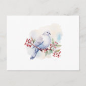 Wasserfarbe Taube Einfache Skriptbeerdigung Dankka Postkarte (Vorderseite)