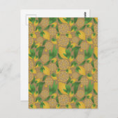 Wasserfarbe Taupe Lemon Fruchtmuster Postkarte (Vorne/Hinten)