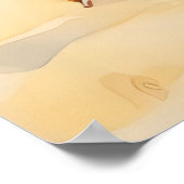 Wasserfarbe Teckel Dog Drinken Piña Colada Strand Poster (Ecke)
