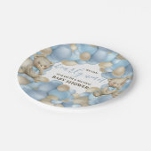 Wasserfarbe Teddy Bären Ballon Thema Papierplatte Pappteller (Schrägansicht)