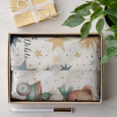 Wasserfarbe Teddy Bären Sterne Green Bike Schönes Seidenpapier (Geschenk)