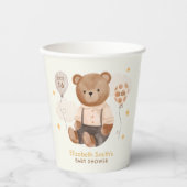 Wasserfarbe Teddy Bear Baby Dusche Pappbecher (Vorderseite)