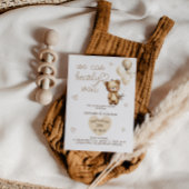 Wasserfarbe Teddy Bear Balloons ElfenbeinBaby Dusc Einladung