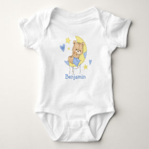 Wasserfarbe Teddy Bear Moon Baby Bodysuit Strampler