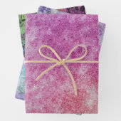 Wasserfarbe Textil Lila violetter Regenbogen Geschenkpapier Set (Beispiel)