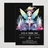 Wasserfarbe Thema Fairy Birthday Einladung (Vorne/Hinten)