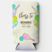 Wasserfarbe Thema Pickleball Geburtstagsparty