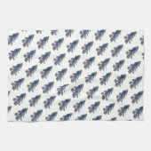 Wasserfarbe Tief Blaue Pine Tree Geschirrtuch (Horizontal)