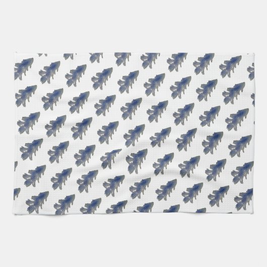 Wasserfarbe Tief Blaue Pine Tree Geschirrtuch (Horizontal)