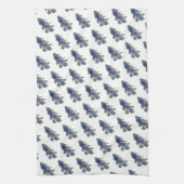 Wasserfarbe Tief Blaue Pine Tree Geschirrtuch (Vertikal)