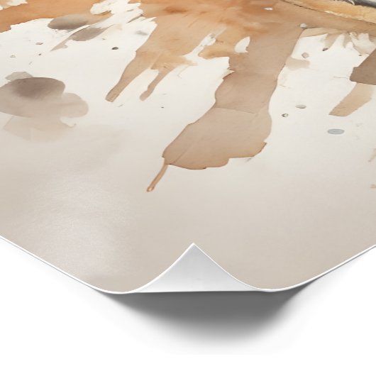 Wasserfarbe Tiger 9 Poster (Ecke)