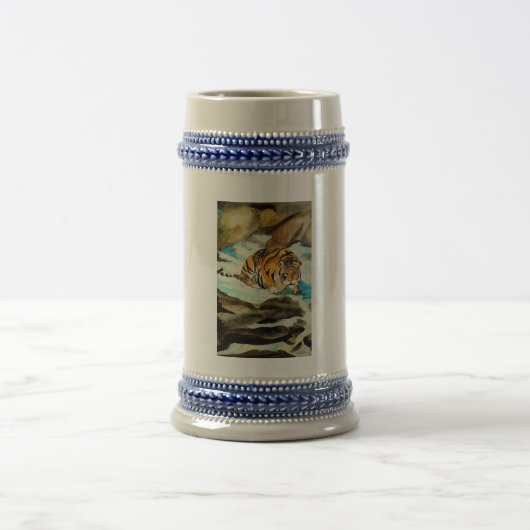 Wasserfarbe Tiger Bierglas (Mittel)
