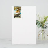 Wasserfarbe Tiger Briefpapier (Stehend Vorderseite)