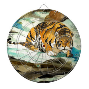 Wasserfarbe Tiger Dartscheibe