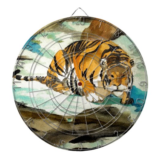 Wasserfarbe Tiger Dartscheibe (vorne)