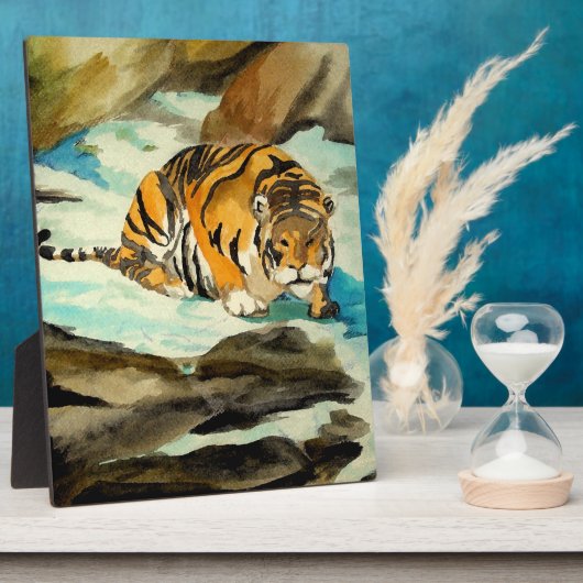 Wasserfarbe Tiger Fotoplatte (Seite)
