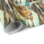 Wasserfarbe Tiger Geschenkpapier (Rolleneckpunkt)